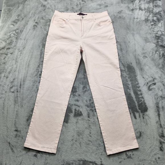 Gloria Vanderbilt Jeans Womens 12 SHORT Light Pink Amanda High Rise Tapered Slim - Picture 1 of 16